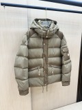 Moncler New Classic Couple Mist Matte Hooded Down Jacket