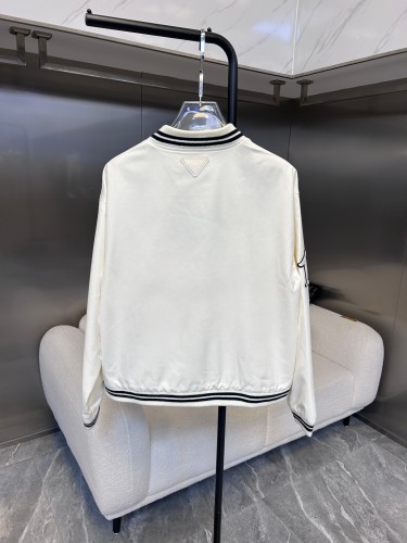Prada New Fashion Embroidered Paddle Baseball Jacket