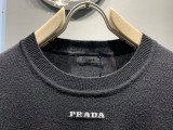 Prada New Classic Logo Jacquard Wool Round Neck Sweater