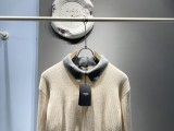 Fendi New Fashion Color Contrasting Multi layered Shirt Collar Sweater