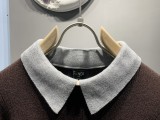Fendi New Fashion Color Contrasting Multi layered Shirt Collar Sweater