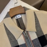 Burberry New Classic Checkered Wool Zipper Jacket