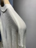 Prada New Classic Logo Jacquard Wool Round Neck Sweater