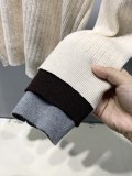 Fendi New Fashion Color Contrasting Multi layered Shirt Collar Sweater