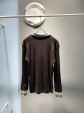 Fendi New Fashion Color Contrasting Multi layered Shirt Collar Sweater