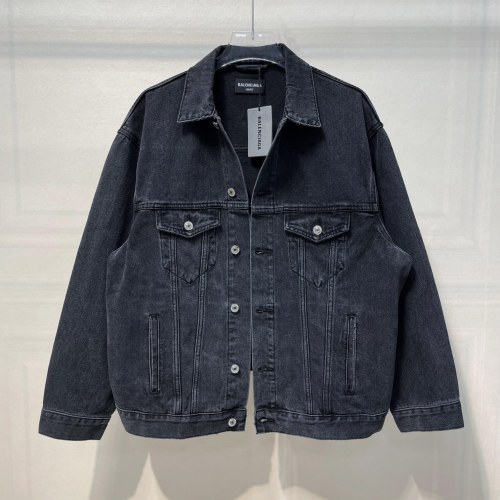 Balenciaga Classic Personalized Graffiti Double B Night Light Casual Cowboy Jacket