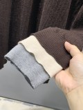 Fendi New Fashion Color Contrasting Multi layered Shirt Collar Sweater