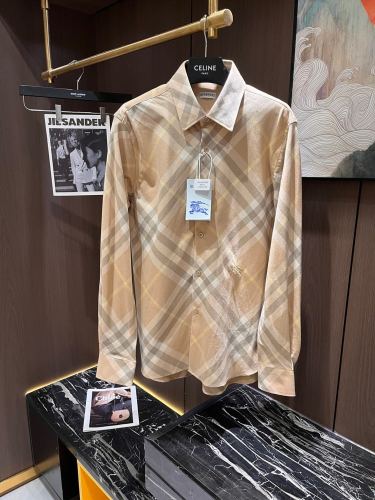 Burberry Classic War Horse Embroidered Checkered Long Sleeve Shirt