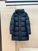 Prada New Couple Logo Long Down Jacket
