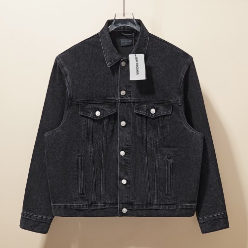 Balenciaga New Classic Letter Printed Casual Denim Jacket