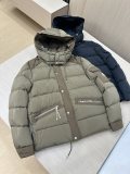 Moncler New Classic Couple Mist Matte Hooded Down Jacket