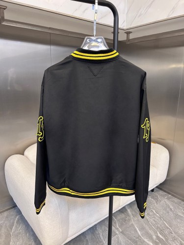 Prada New Fashion Embroidered Paddle Baseball Jacket