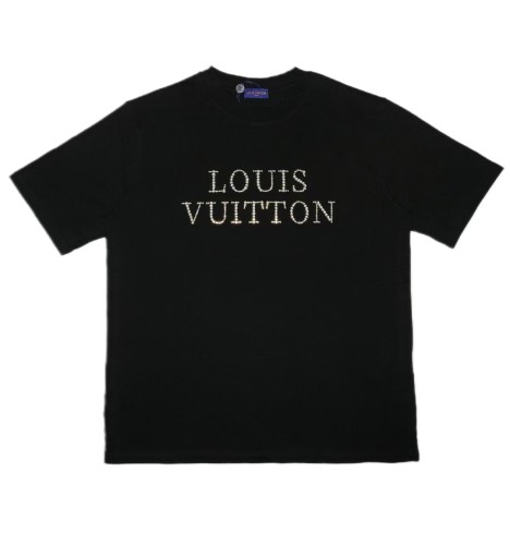 Louis Vuitton Unisex Classic Hot Diamond Logo Casual Short Sleeve T-shirt