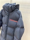 Prada New Couple Logo Long Down Jacket