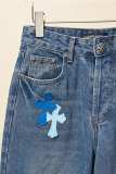 Chrome Hearts Classic Candy Cross Denim Pants Unisex Retro Washed Jeans