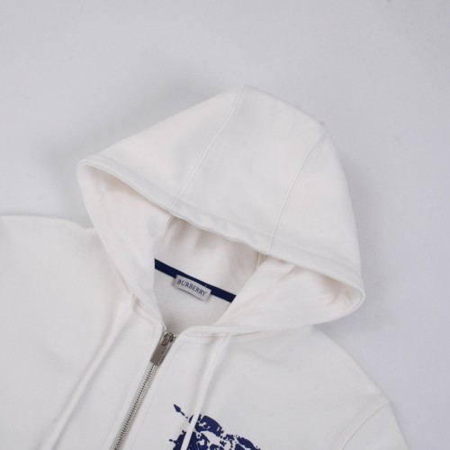 Burberry New Classic War Horse Printed Double Headed Zipper Hoodie