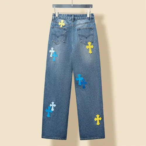 Chrome Hearts Classic Candy Cross Denim Pants Unisex Retro Washed Jeans