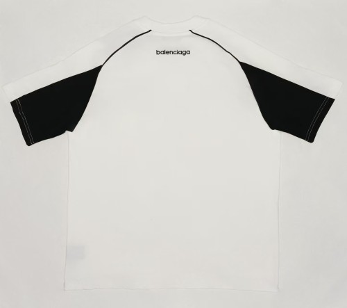 Balenciaga New Fashion 3M Logo Embroidered Splicing Short Sleeve