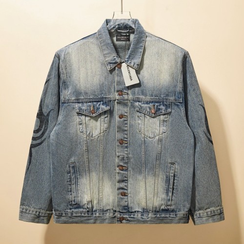 Balenciaga New Classic Retro Washed Hand Painted Totem Cowboy Coat
