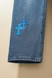 Chrome Hearts Classic Candy Cross Denim Pants Unisex Retro Washed Jeans