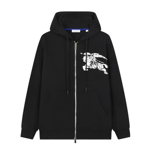 Burberry New Classic War Horse Printed Double Headed Zipper Hoodie