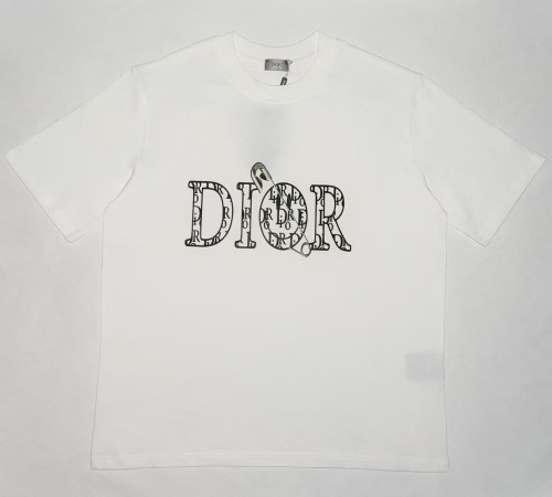 Dior New Fashion Logo Printed Short Sleeve Couple Personalized Casual T-shirt
