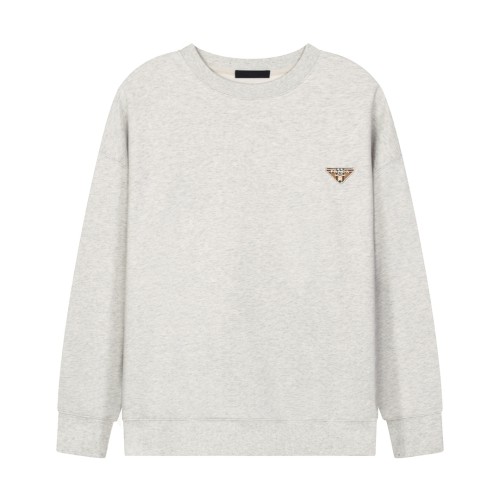 Prada New Unisex Classic Triangle Logo Casual Round Neck Hoodie