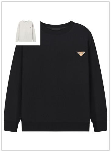 Prada New Unisex Classic Triangle Logo Casual Round Neck Hoodie