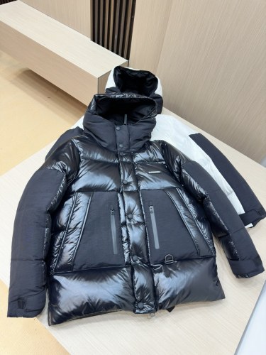 Burberry New Unisex Fashion Versatile Color Blocked Hooded Down Jacket