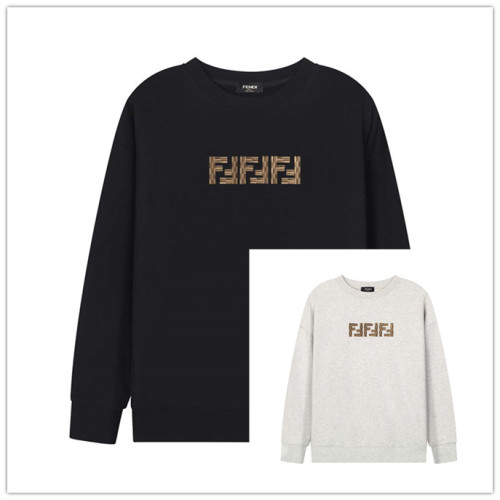 Fendi New Unisex Fashion FF Printed Casual Round Neck Hoodie