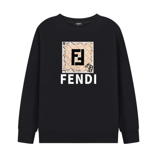 Fendi New Unisex Fashion FF Printed Casual Round Neck Hoodie