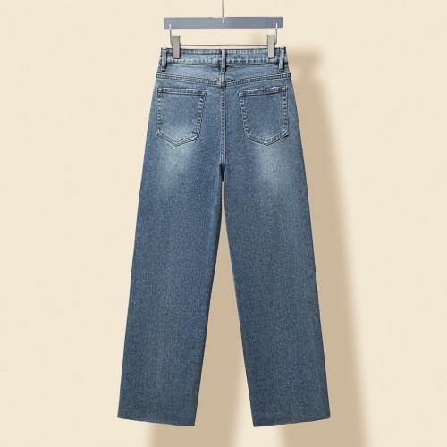 Dior New Fashion Embroidered Five Star Logo Cowboy Pants
