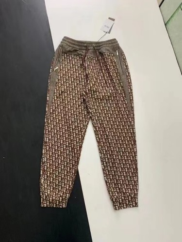 Dior Fashion Logo Jacquard Splicing Casual Pants