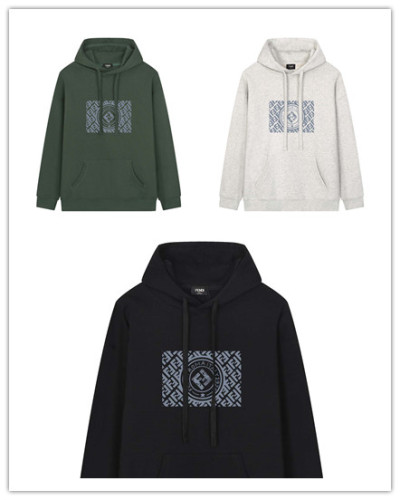 Fendi New Unisex Fashion FF Printed Casual Hoodie