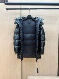 Prada New Classic Triangle Logo Casual Hooded Down Jacket