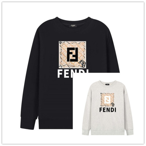 Fendi New Unisex Fashion FF Printed Casual Round Neck Hoodie