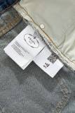 Prada New Fashion Triangle Label Washed Cigarette Tube Denim Pants
