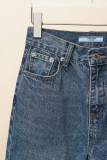 Prada New Fashion Triangle Label Washed Cigarette Tube Denim Pants