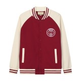 Gucci Couple's New Personalized Logo Printed Baseball Jacket