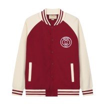 Gucci Couple's New Personalized Logo Printed Baseball Jacket