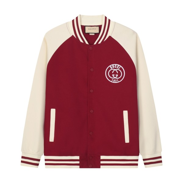 Gucci Couple's New Personalized Logo Printed Baseball Jacket