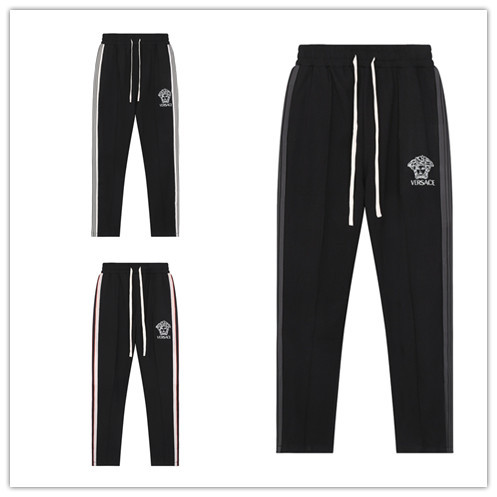 Versace Couple New Logo Printed Drawstring Casual Pants