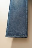 Prada New Fashion Triangle Label Washed Cigarette Tube Denim Pants