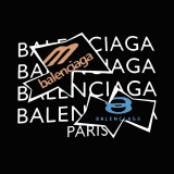Balenciaga New Colorful Tyrannosaurus Rex Logo Printed Round Neck Hoodie