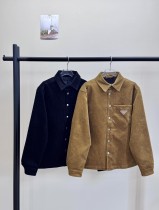 Prada New Corduroy Triangle Iron Brand Coat