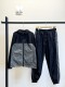 Prada New Black Grey Splicing Hooded Jacket Pants Set
