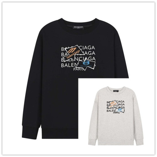 Balenciaga New Colorful Tyrannosaurus Rex Logo Printed Round Neck Hoodie