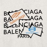 Balenciaga New Colorful Tyrannosaurus Rex Logo Printed Round Neck Hoodie