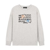 Balenciaga New Colorful Tyrannosaurus Rex Logo Printed Round Neck Hoodie