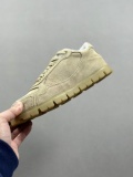 Prada Classic Casual Sneakers Women Fashion Imitation OX-Tendon Sole Antiskid Shoes Apricot